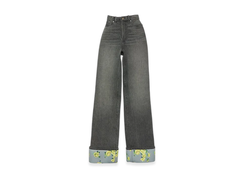 Acne Studios Denim bonded trousers "Anthracite grey"