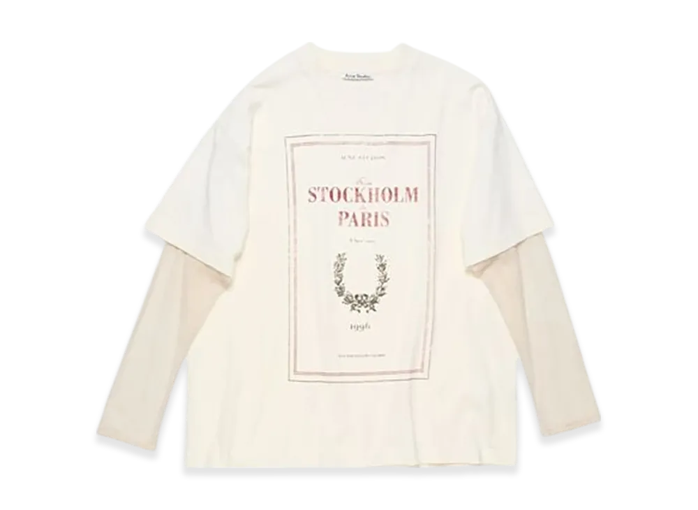 Acne Studios Layered print T-shirt "Offwhite"