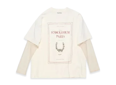 Acne Studios Layered print T-shirt "Offwhite"