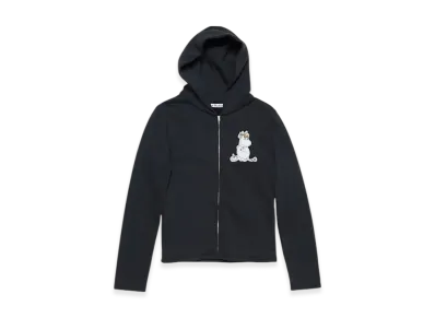 Acne Studios Hooded zip-up sweatshirt "Black"