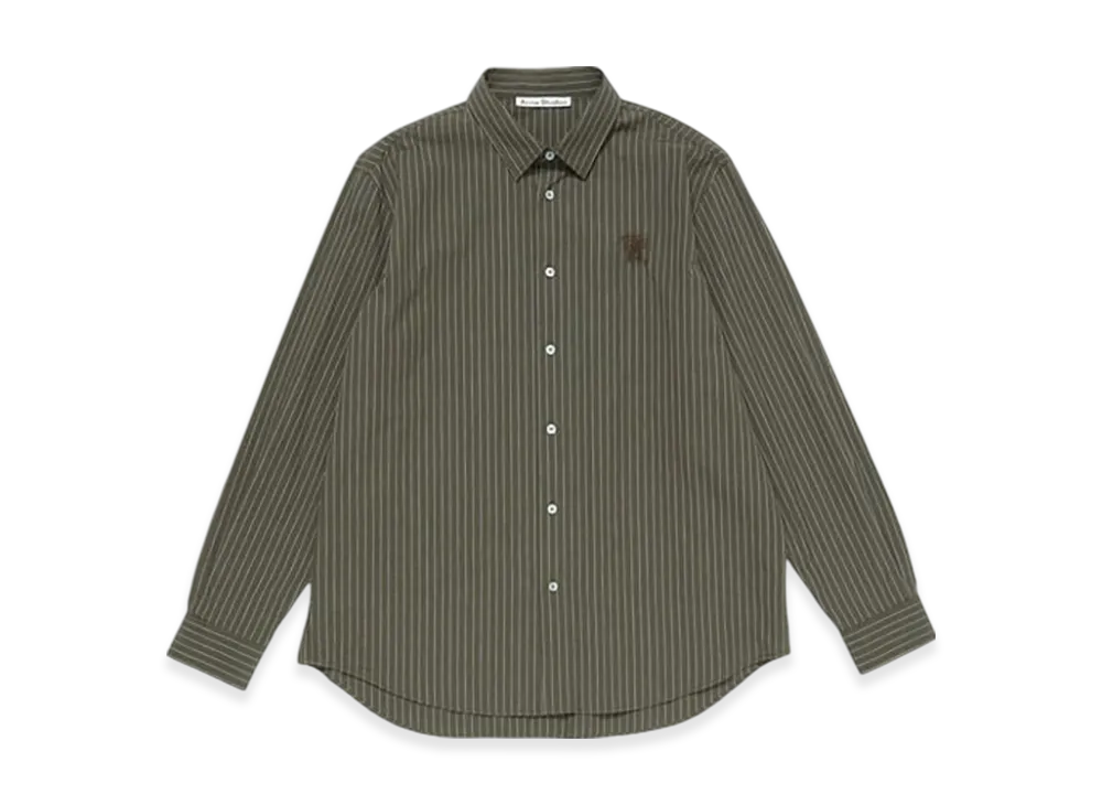Acne Studios Button-up shirt "Green Melange"