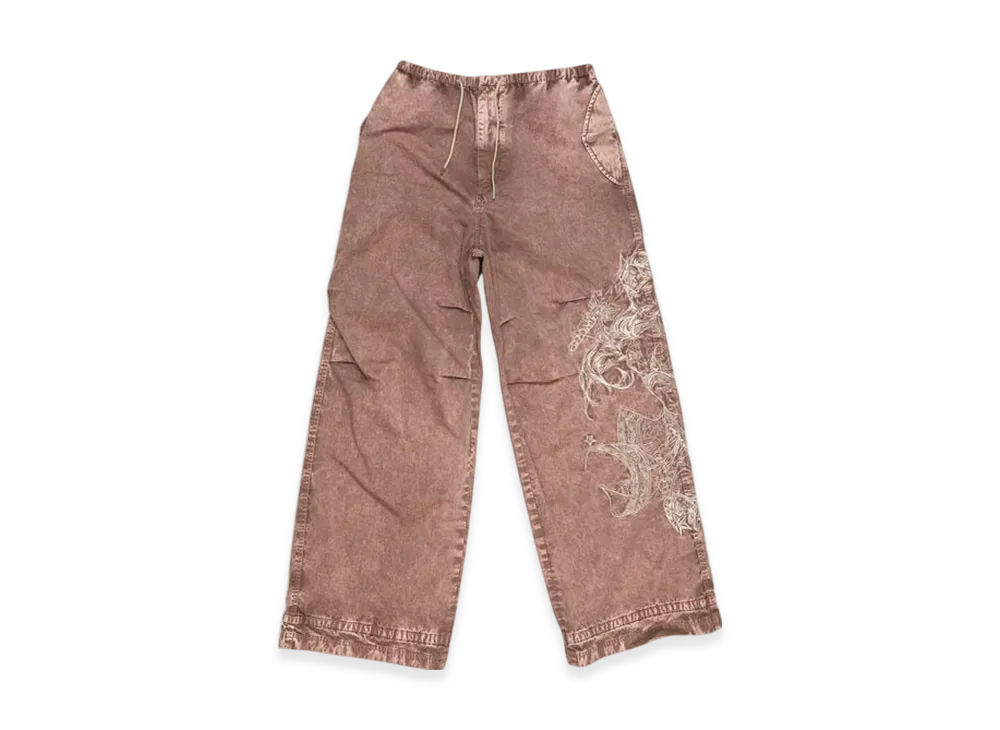 Acne Studios Embroidered trousers "Old Pink/Rust Orange"
