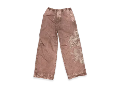 Acne Studios Embroidered trousers "Old Pink/Rust Orange"