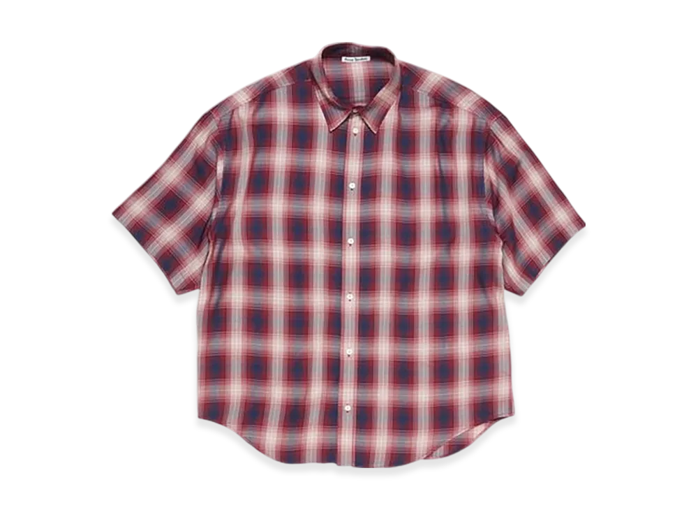 Acne Studios Button-Up Shirt "Red/Blue"