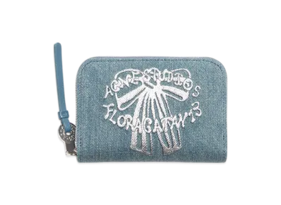Acne Studios Denim Zip Wallet "Dusty Blue"