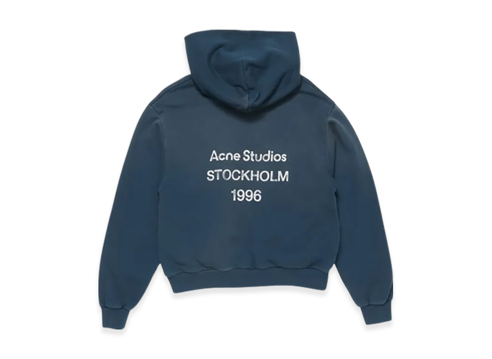 Acne Studios Logo Hooded Sweater "Deep Blue"