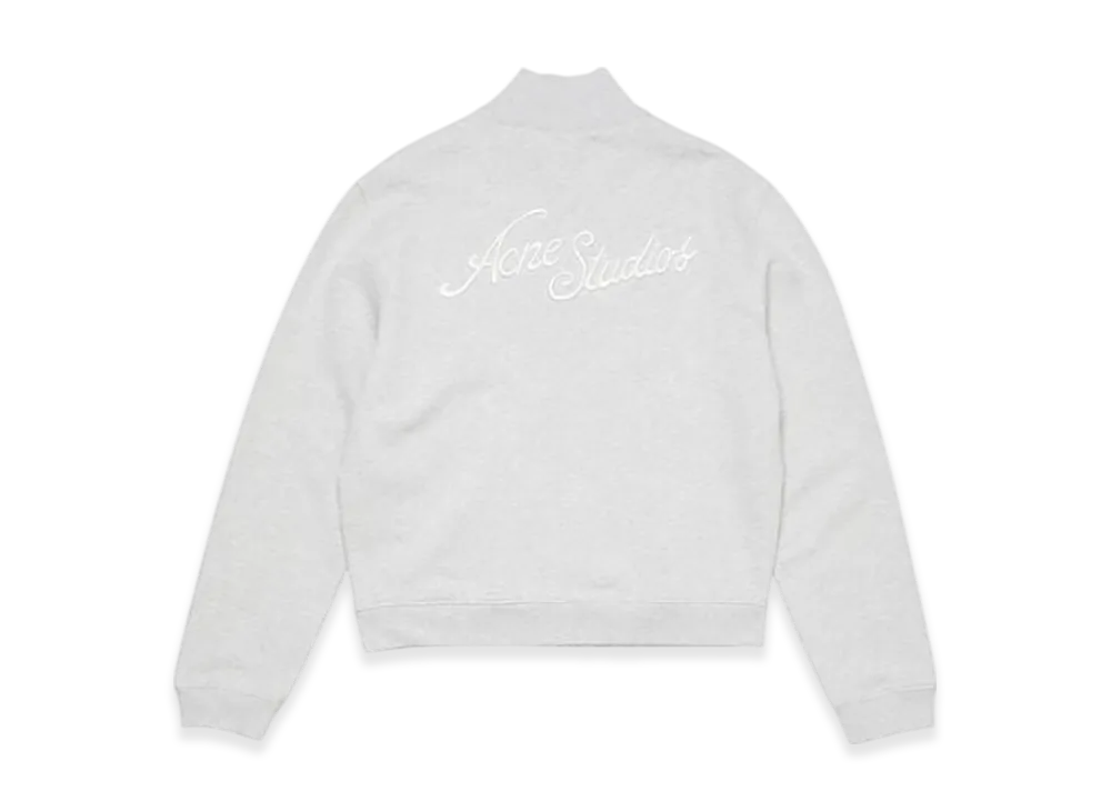 Acne Studios Zip-Up Sweatshirt "Pale Grey Melange"