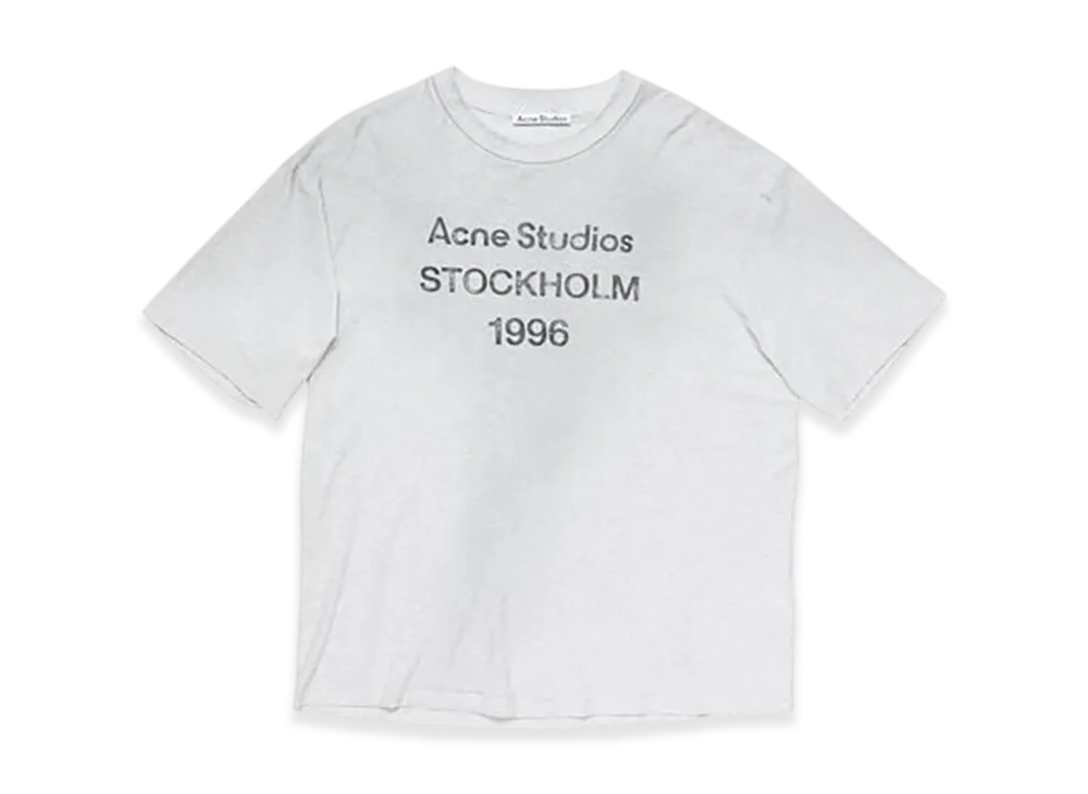 Acne Studios Logo T-Shirt - Relaxed Unisex Fit "Pale Grey Melange"