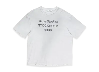Acne Studios Logo T-Shirt - Relaxed Unisex Fit "Pale Grey Melange"