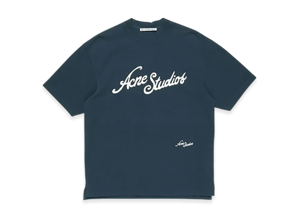 Acne Studios Logo T-Shirt - Relaxed Fit "Deep Blue"