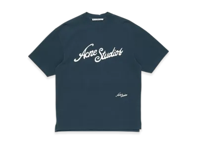 Acne Studios Logo T-Shirt - Relaxed Fit "Deep Blue"