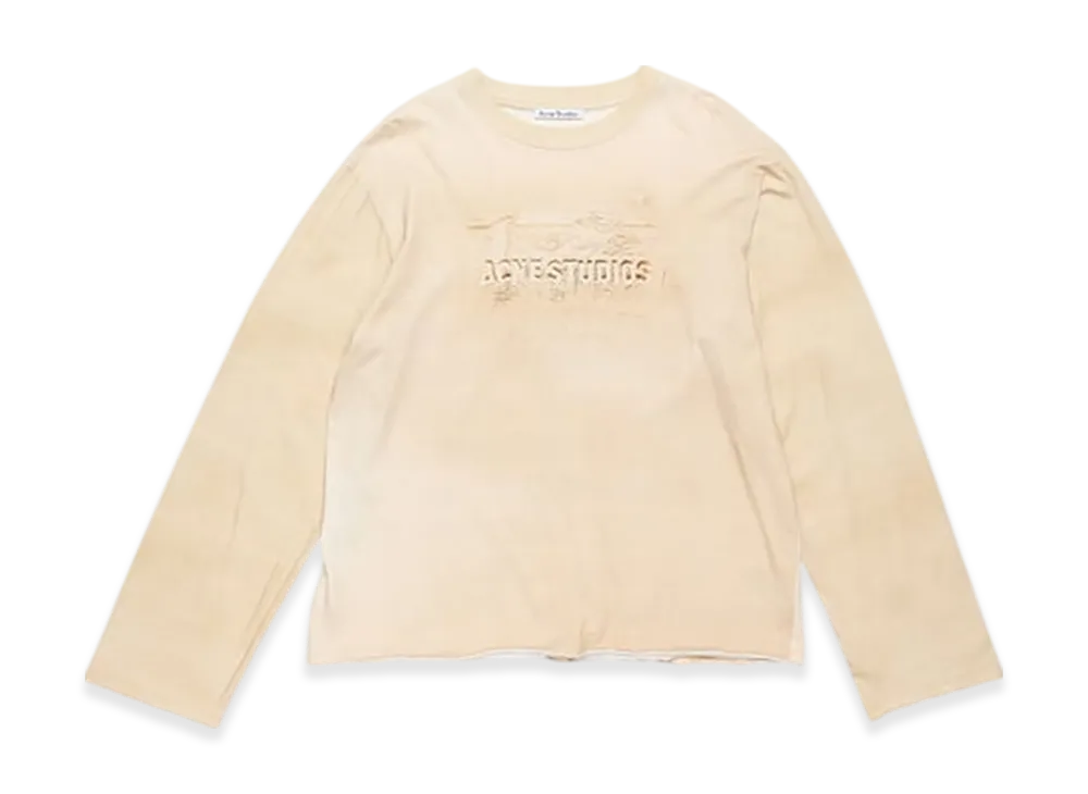 Acne Studios Long Sleeve Logo T-Shirt "Sand Beige"