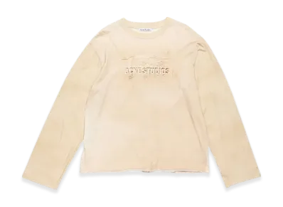 Acne Studios Long Sleeve Logo T-Shirt "Sand Beige"