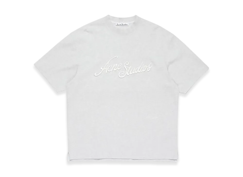 Acne Studios Logo T-Shirt - Relaxed Fit "Pale Grey Melange"