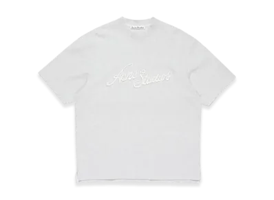 Acne Studios Logo T-Shirt - Relaxed Fit "Pale Grey Melange"