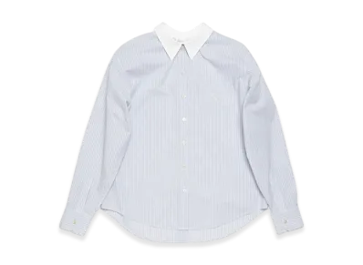 Acne Studios Striped Button-Up Shirt "Dusty blue/cold brown"