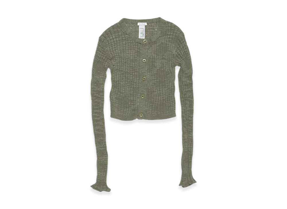 Acne Studios Wide Rib Cardigan "Seagrass Green"