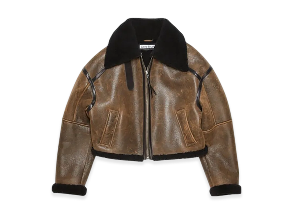 Acne Studios Shearling Jacket "Dark Brown/Black"