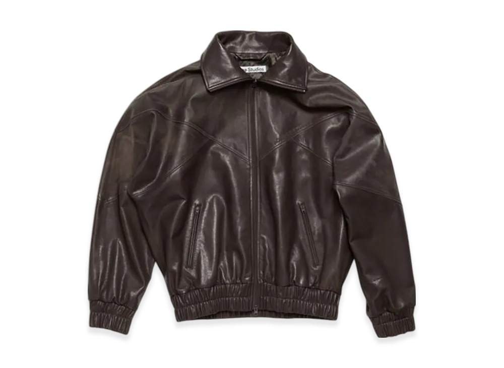 Acne Studios Leather Jacket "Brown"