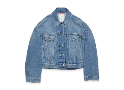 Acne Studios Denim Jacket - Relaxed Cropped Fit "Mid Blue"