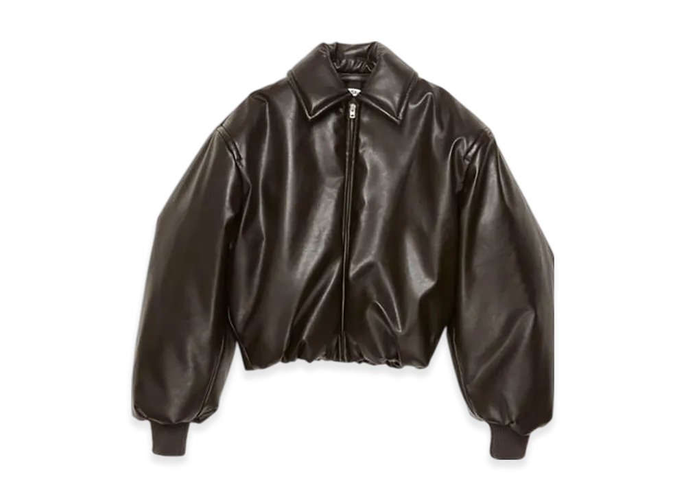 Acne Studios Coated Bomber Jacket "Dark Brown"