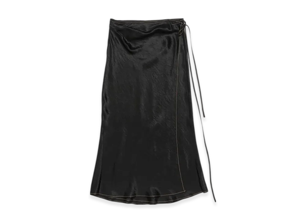 Acne Studios Satin Wrap Skirt "Black"