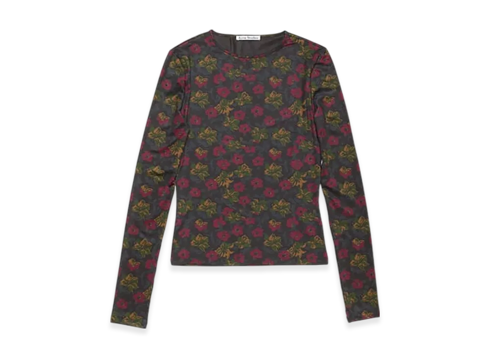 Acne Studios Long Sleeve Lycra T-Shirt "Black Multicolor"