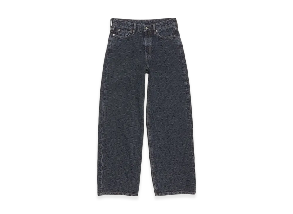 Acne Studios Baggy Fit Jeans - 1981M Monogram "Blue/Black"