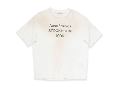 Acne Studios Logo T-Shirt - Relaxed Fit "Dusty White"