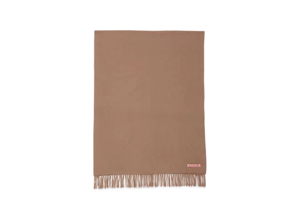 Acne Studios Fringed Wool Scarf - Oversized "Neon Green"