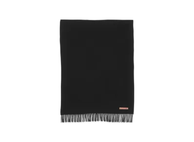 Acne Studios Fringed Wool Scarf - Oversized "Black"