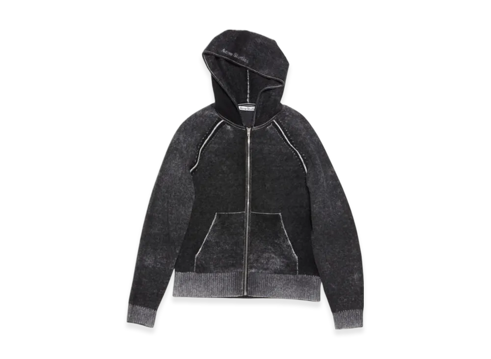 Acne Studios Hooded Zip-Up Sweatshirt "Black"