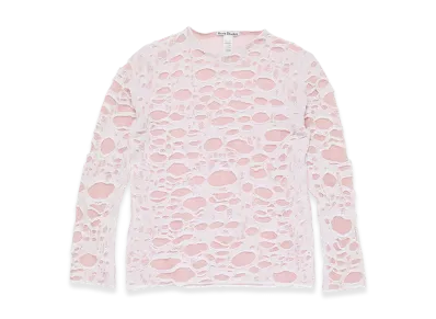 Acne Studios Layered Knit Top "Light Pink/White"