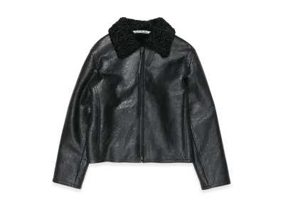 Acne Studios Leather Shearling Jacket "Black"