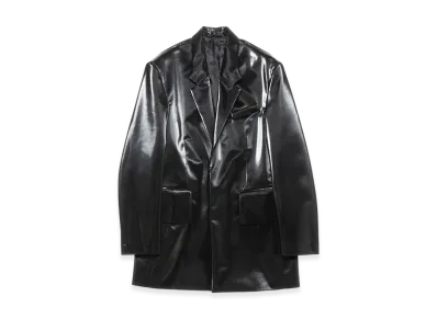Acne Studios Shiny Single-Breasted Overcoat "Black"