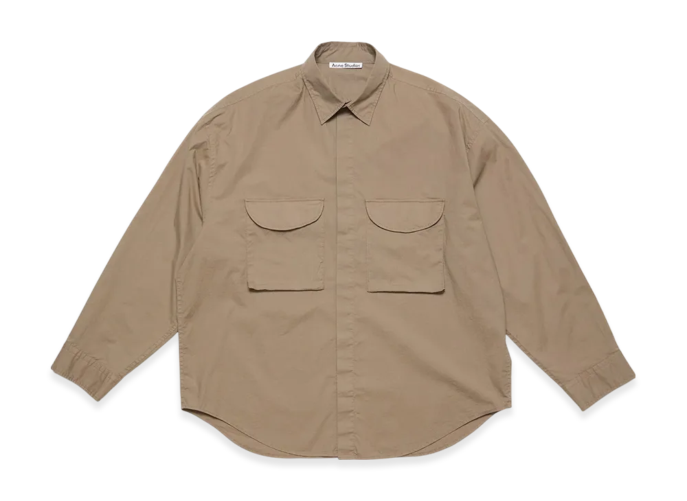 アクネストゥディオズ ボタンアップシャツ "トープブラウン"