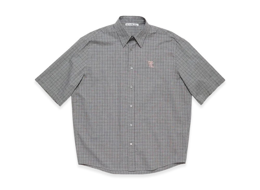 Acne Studios Short Sleeve Button-Up Shirt "Grey"