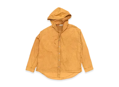 Acne Studios Hooded Button-Up Shirt "Yellow/Brown"