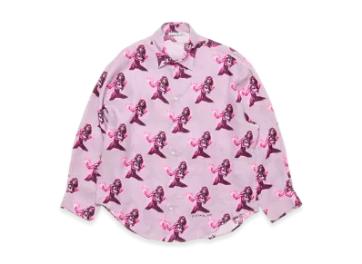 Acne Studios Printed Button-Up Shirt "Pink"