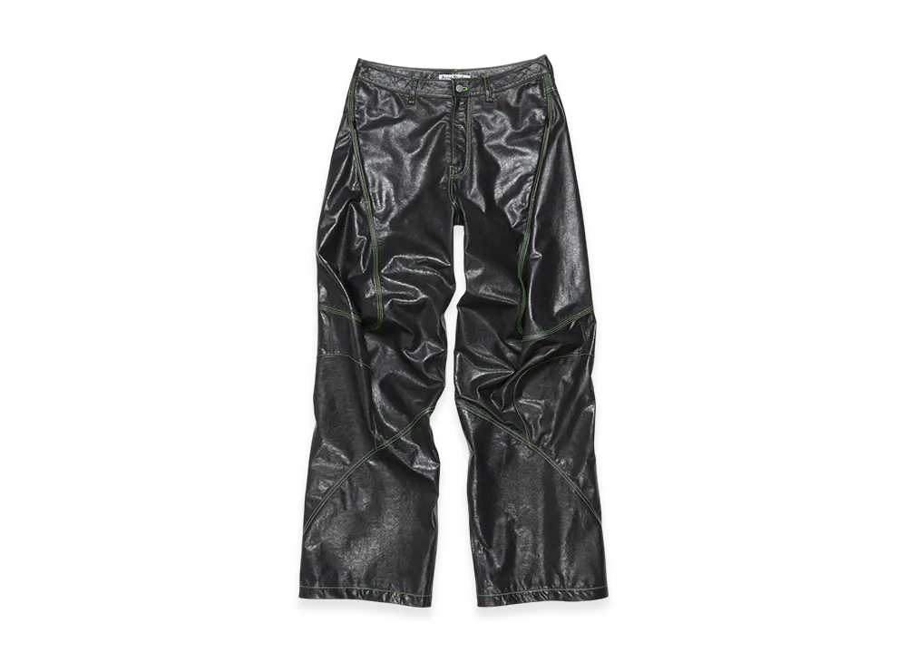 Acne Studios Embroidered Leather Pants "Anthracite Grey"
