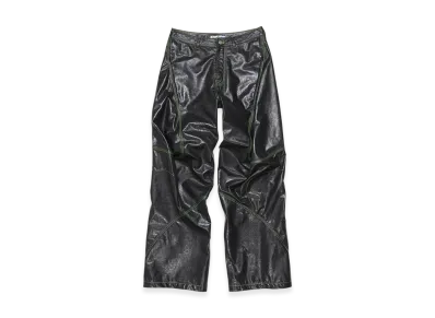 Acne Studios Embroidered Leather Pants "Anthracite Grey"