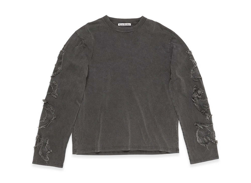 Acne Studios Logo Long Sleeve Top "Faded Black"