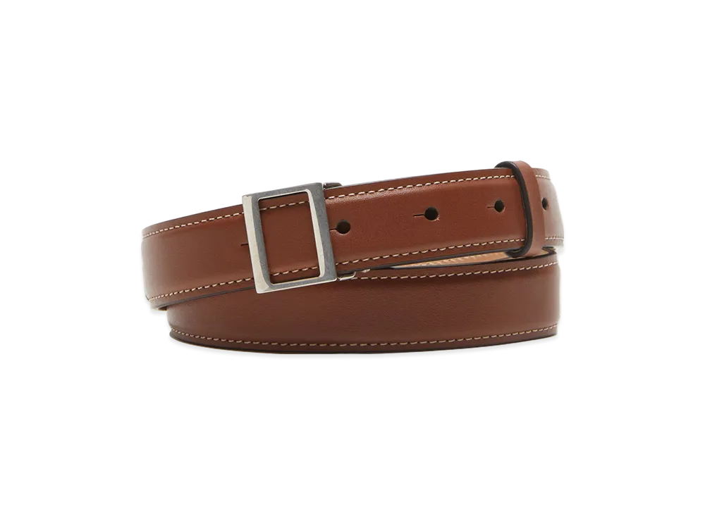 Acne Studios Leather Buckle Belt "Rust Brown"