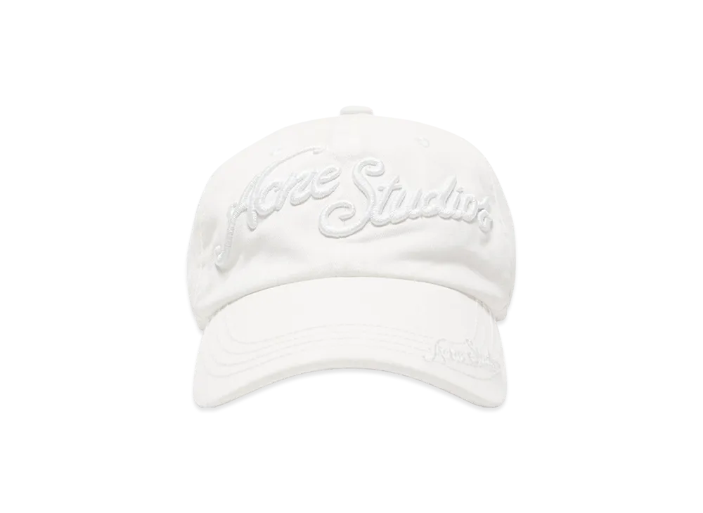 Acne Studios Logo Cap "White/Brown"