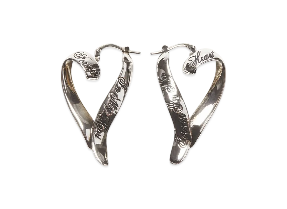 Acne Studios Heart Hoop Earrings "Rose Copper"