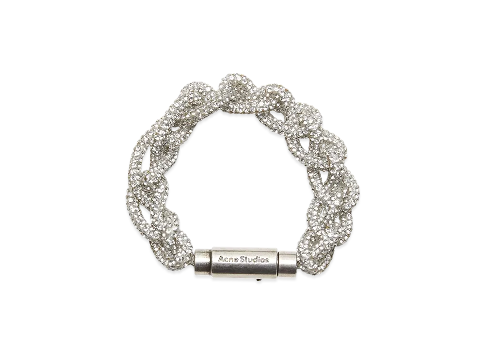 Acne Studios Crystal Cord Bracelet "Antique Silver/Silver"
