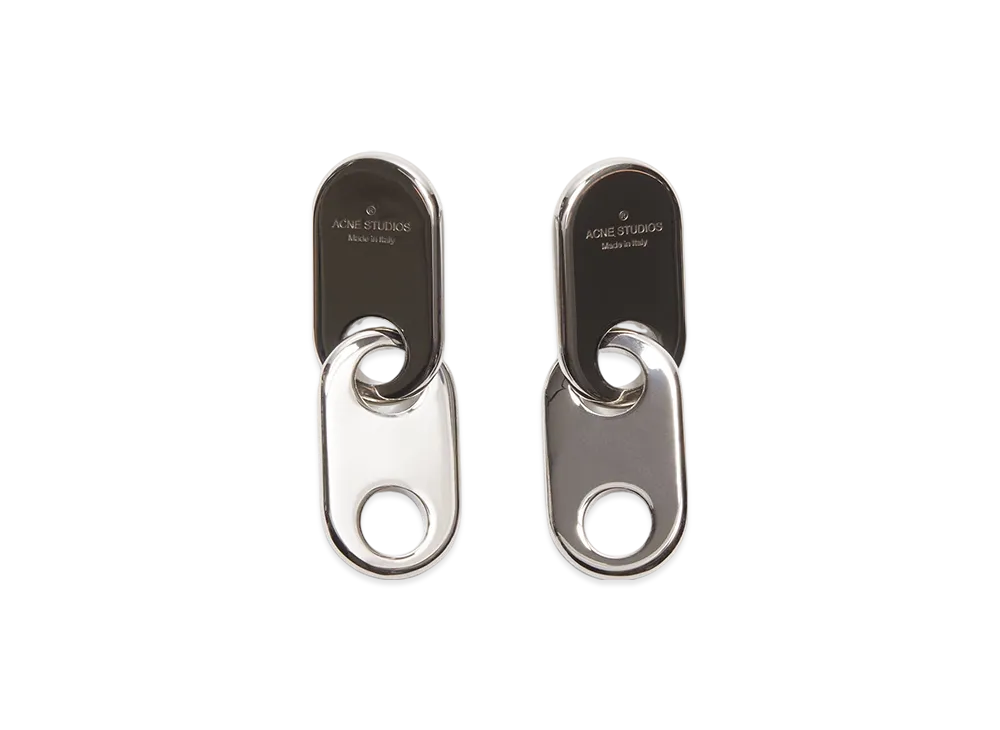 Acne Studios Chain Lock Earrings "Silver"