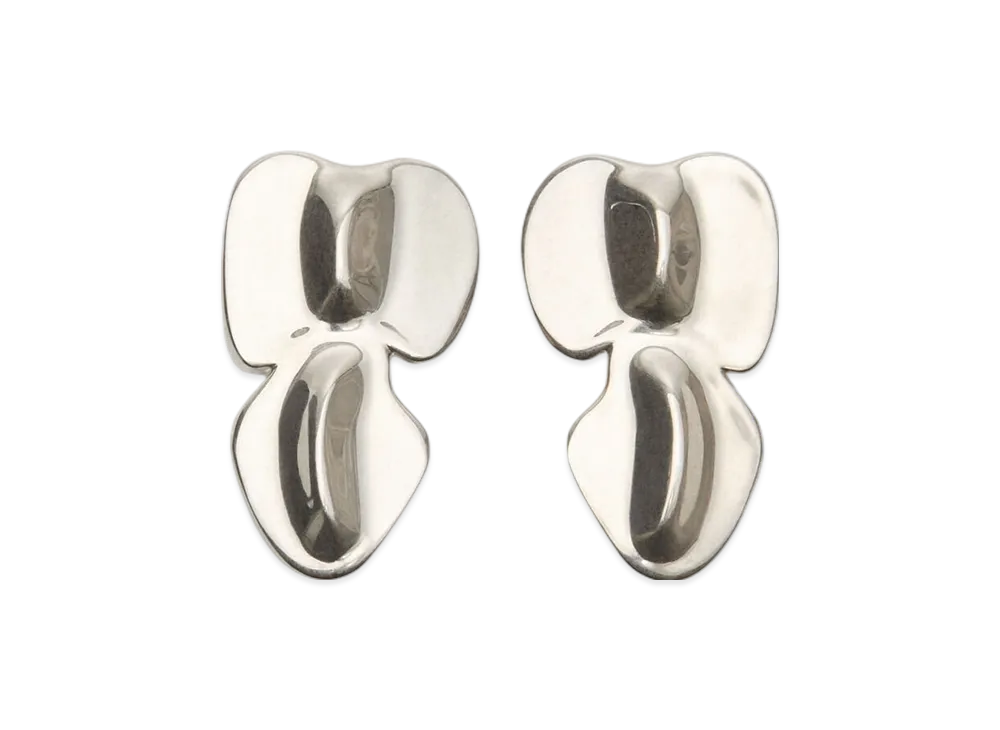 Acne Studios Brass Croco Scale Earrings "Silver"