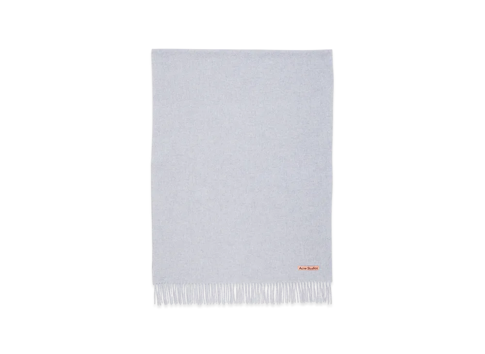 Acne Studios Fringed Wool Scarf - Oversized "Powder Blue Melange"
