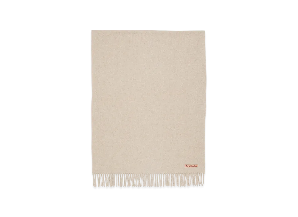 Acne Studios Fringed Wool Scarf - Oversized "White"